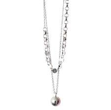 KENKO FASHION UNIVERSE DUO COLLAR TONO PLATEADO.